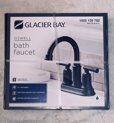 Glacier Bay Oswell 1005 129 782  4'' Centerset 2-Handle High-Arc Bathroom Faucet
