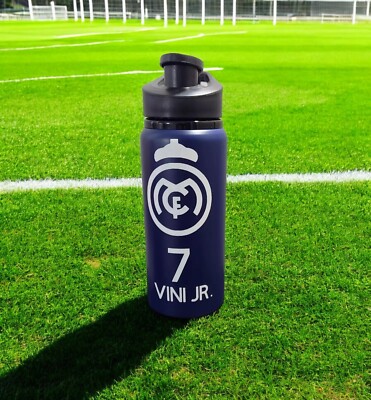 Real madrid # 7 Vini Jr Aluminunm Soccer  Water Bottle 20oz.New