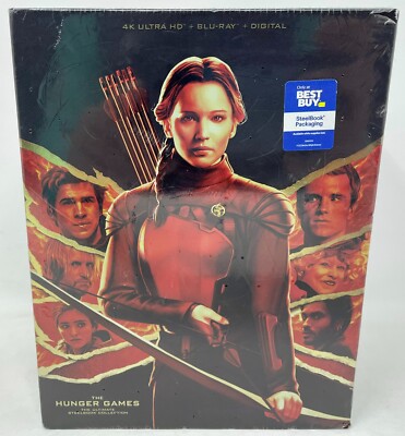 New Hunger Games Ultimate Collection Steelbook 4K UHD  Blu Ray Digital Copy Code