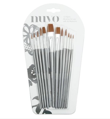 Paint brushes, TONIC STUDIOS Nuvo Paint Brushes set of 12 pcs