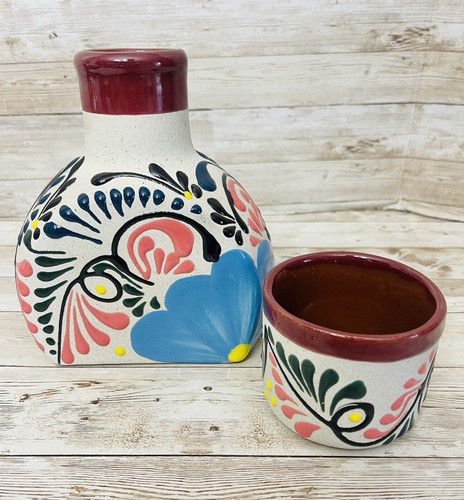 Mexican Water Jug With Cup Garrafon Mexicano De Barro Engove