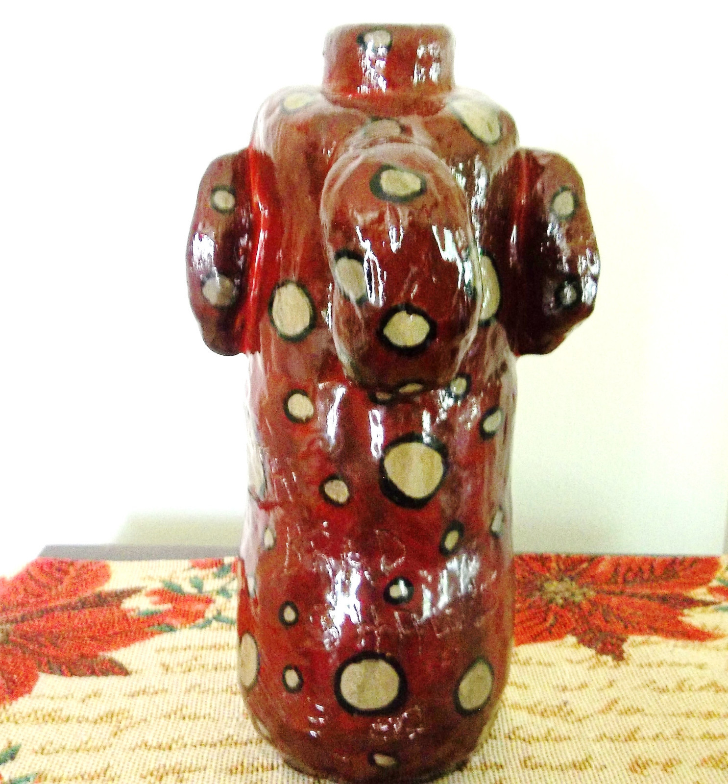 Southern Pottery Face Jug  Hand dug clay  Signed Southern Folk Art