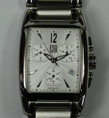 esq by movado swiss quartz mens watch stainless steel e5346 no