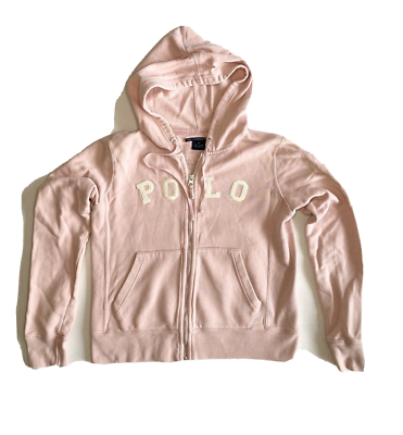 Ralph Lauren Sport Polo Pink Long Sleeve Full Zip Hoodie Women s Size XS