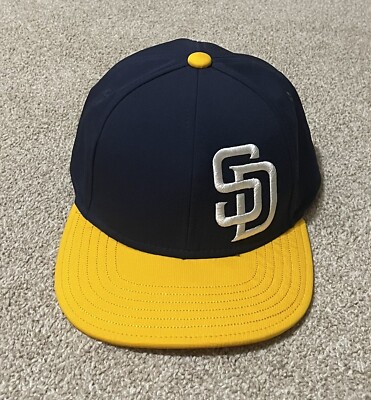 UNDER AMOUR SAN DIEGO PADRES TWO TONE COLOR HAT YELLOW DARK NAVY YOUTH SIZE