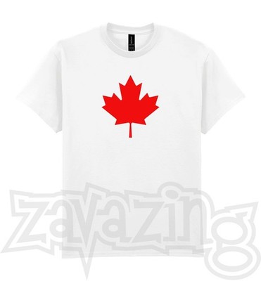 CANADIAN FLAG UNISEX T-SHIRT -- SIZES S TO 5XL -- CANADA ICE HOCKEY MAPLE LEAF