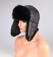 HERREN KANINCHEN MÜTZE Fliegermütze Wintermütze Pelzmütze Uschanka Polarmütze