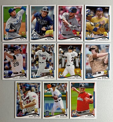 2014 Topps All Star Rookie Team subset 11 cards Gold Cup (Yelich, Arenado)