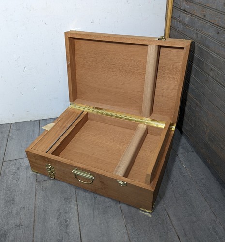 Vintage Handcrafted Wood Artist Art Supply Storage Utility