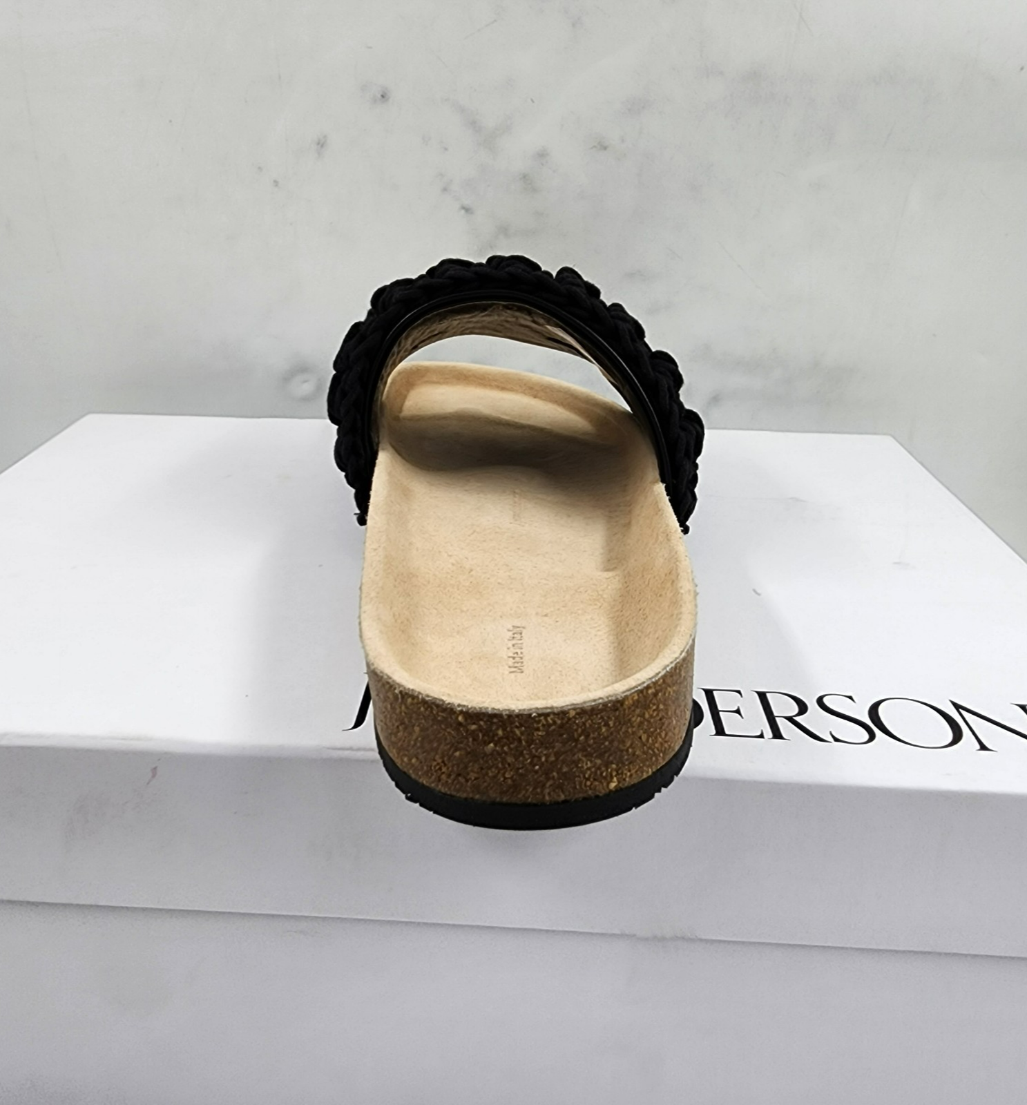 JW Anderson Popcorn Crochet Slip On Slide Sandals Men's 42/8.5US Black Open Toe - Picture 12 of 19