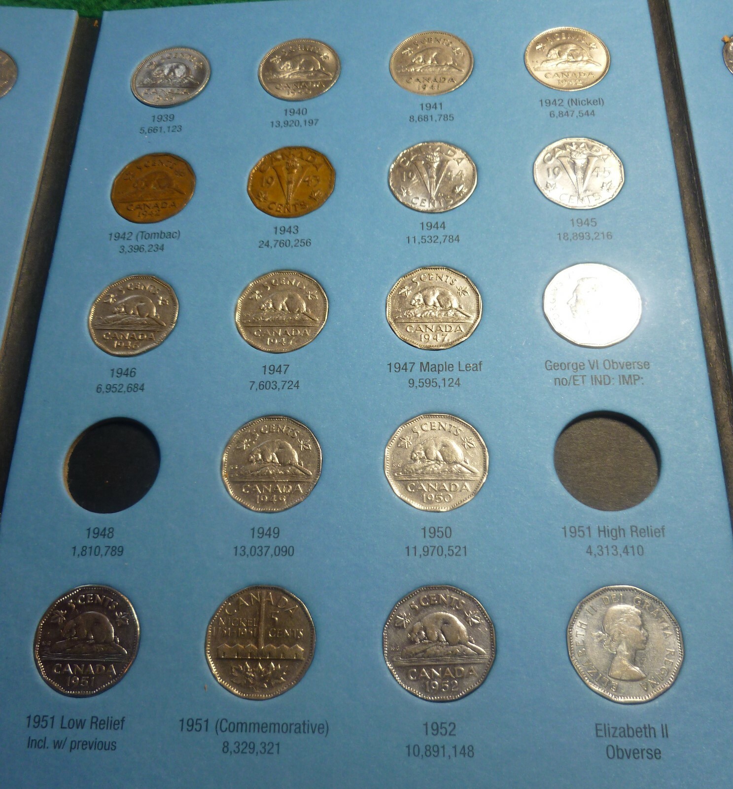 Canadian Nickels Collection  1922 to 1964  #CSC2264