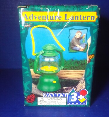 Battat 1998 Vintage 7'' Green Plastic Kids Adventure Lantern - NIB