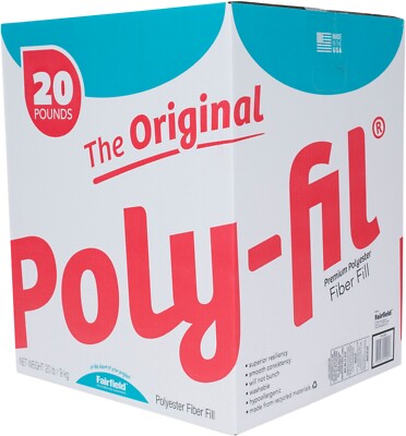 The Original Poly-fil  Premium Polyester Fiber Fill By Fairfield, 20 Pound Box