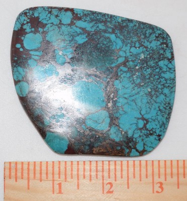 EXTRA LARGE HUBEI REDSKIN TURQUOISE CABOCHON/381 CTS!! XLCABOCHON / FREE SHIP