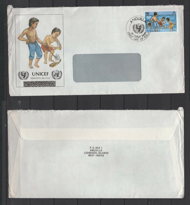 Anguilla Fdc First Day Of Issue Anguilla 31.07.1981 Unicefgestempelt,  #M359