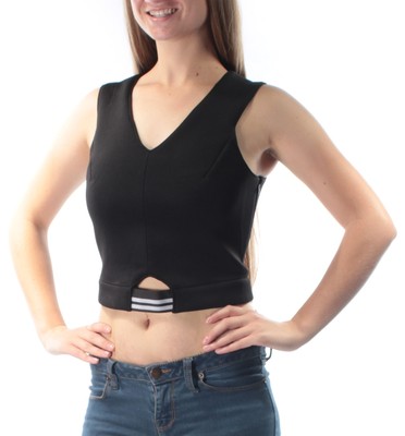 

KIIND OF Женский укороченный топ без рукавов с V-образным вырезом и вырезами