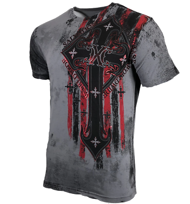 XTREME COUTURE by AFFLICTION Men's T-Shirt LIBERTY CRUSADE Biker MMA