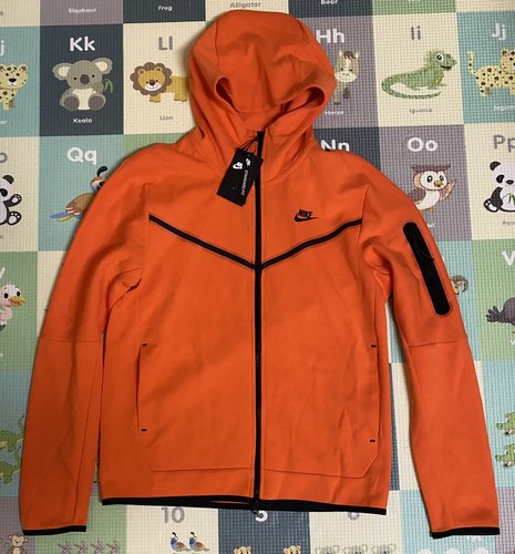 campfire orange nike tech fleece hoodie