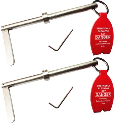 2 Pack Emergency Key Elevator Door for Universal Drop Key
