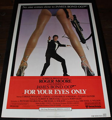 FOR YOUR EYES ONLY 1 SH ORIG MOVIE POSTER ROGER MOORE AS