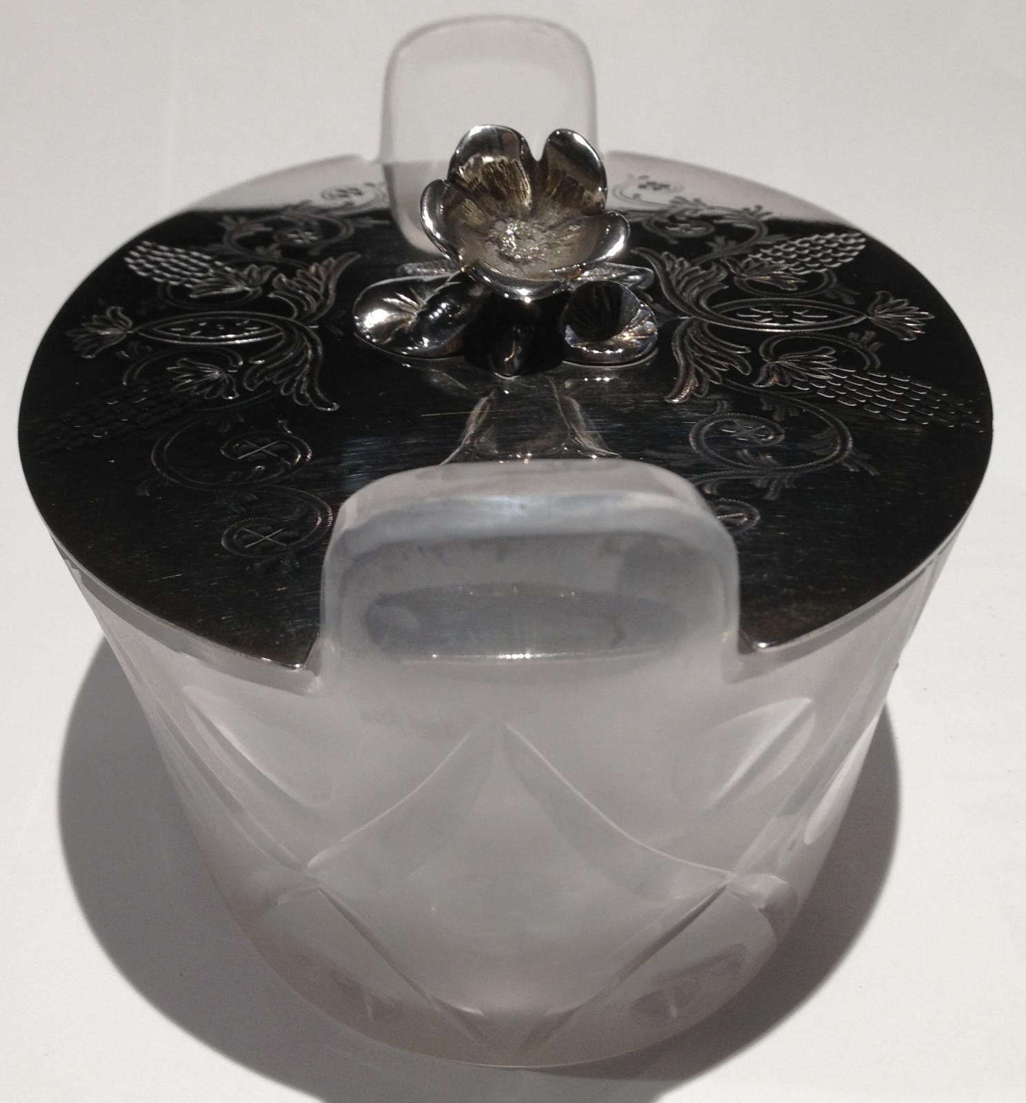 Antique Silver Plate and Cut Glass Butter Dish - Hukin & Heath, England