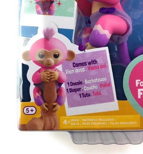 NEW Fingerlings TIFFANY Fashionista Tutu Diaper Authentic Pink Monkey 3 Outfits