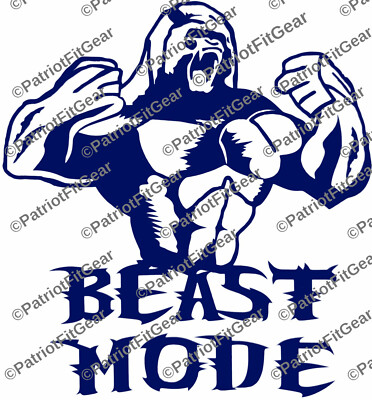 Beast Mode,Ape,Exercise,Wellness,Fitness,Goals,#BeastMode,Motivation,Vinyl Decal