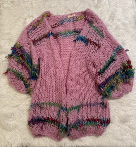 KAJA MOHAIR KNIT CARDIGAN OVY サイズ　Ｍ Mohair Cardigan, Chunky Knit Cardigan, Slouchy Fluffy