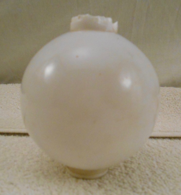 White Milk Glass Lightning Rod Ball  ( Cabin, Home, Barn Decor )
