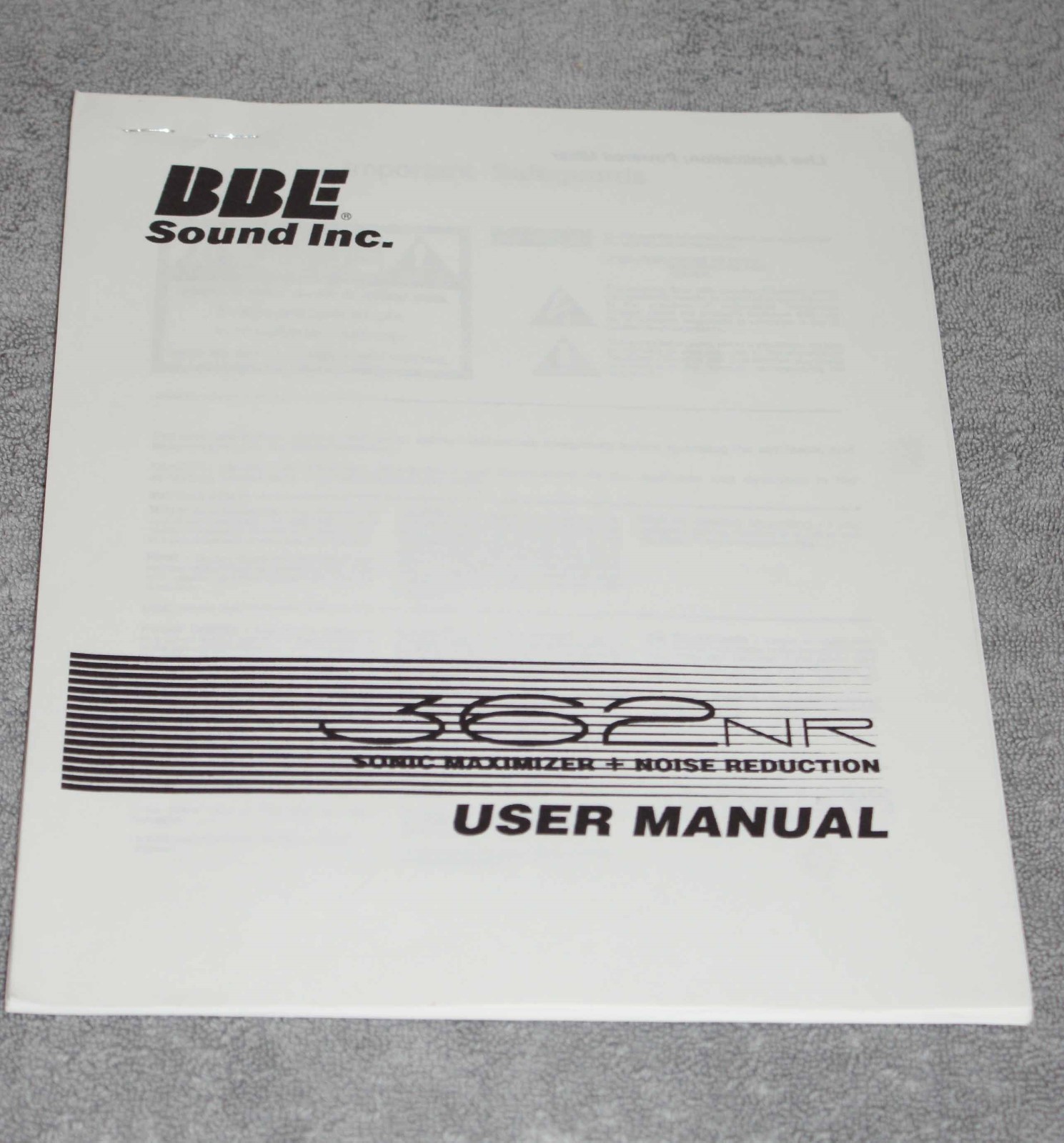 BBE 362NR Sonic Maximizer & Noise Reduction Gate 2 Channel  Rack Mount -Made USA