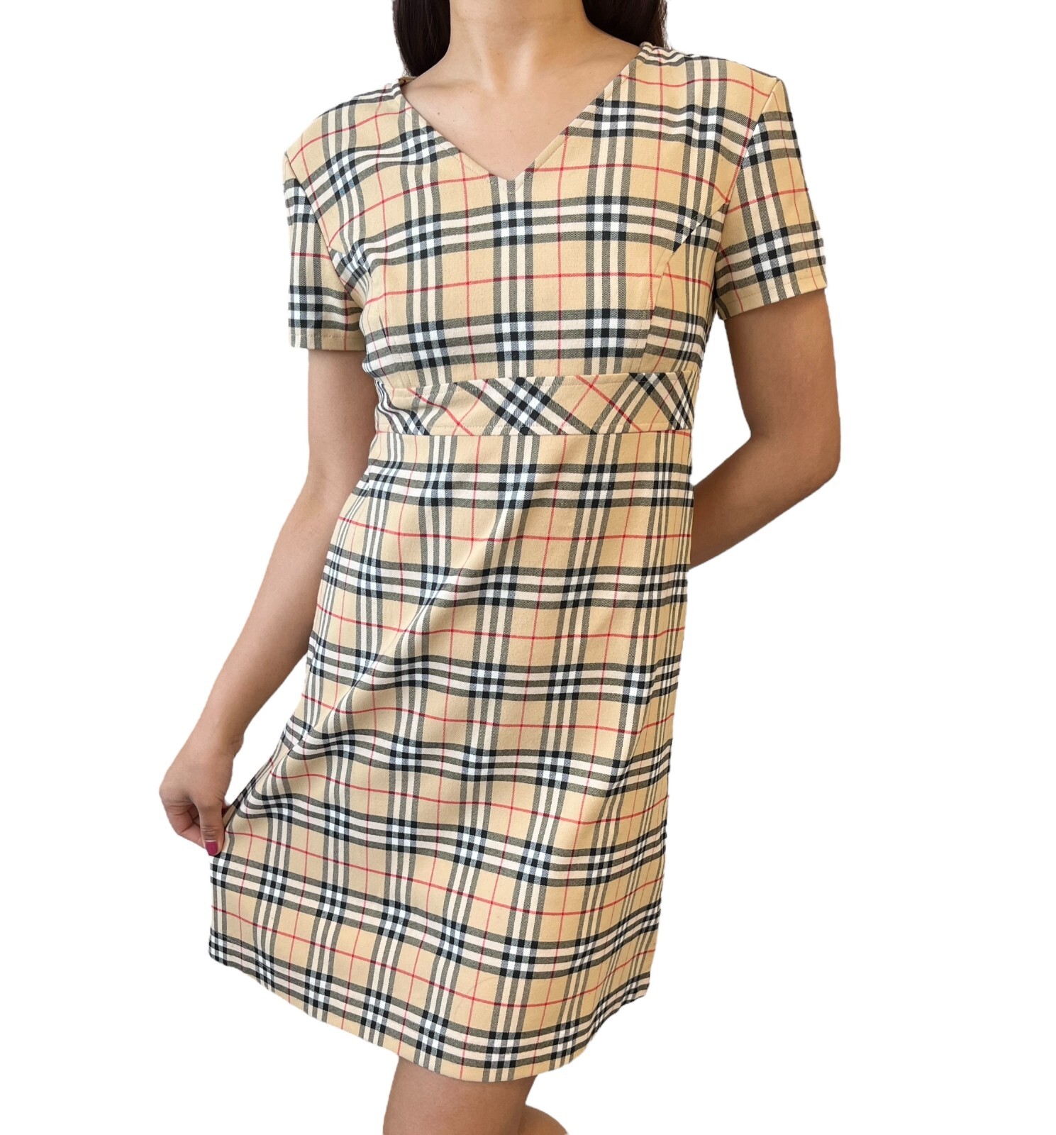 BURBERRY Blue Label Vintage Dress #38 Zip One-piece Plaid BURBERRY Blue Label Vintage Dress #38 Zip One-piece Plaid
