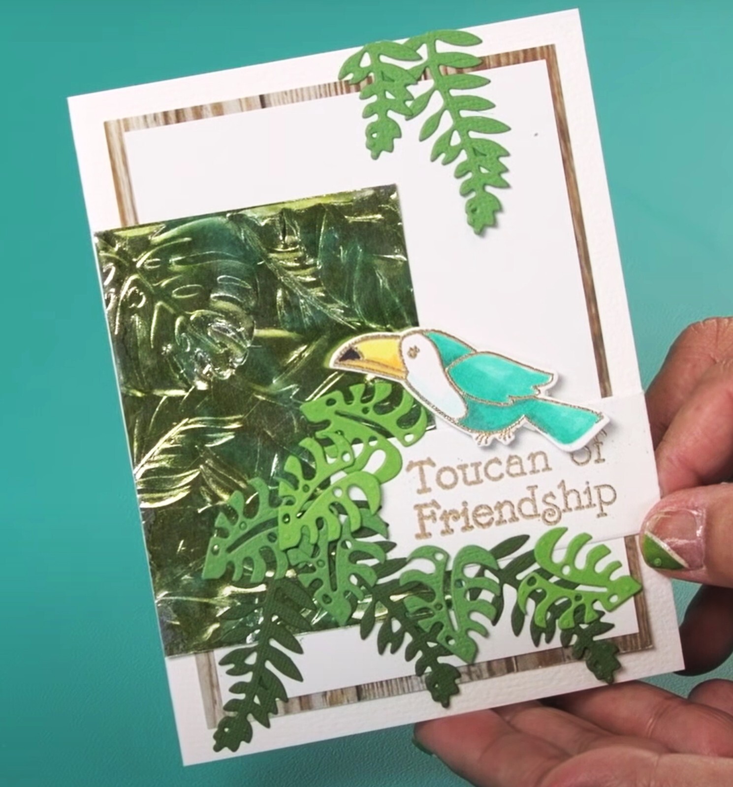 Sizzix 3D Embossing folder Tropical Leaves #662827 Retail $11.99 by C. Chilson