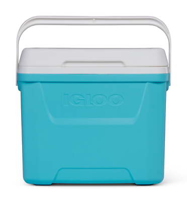 Aqua Blue and White Ice Chest Cooler