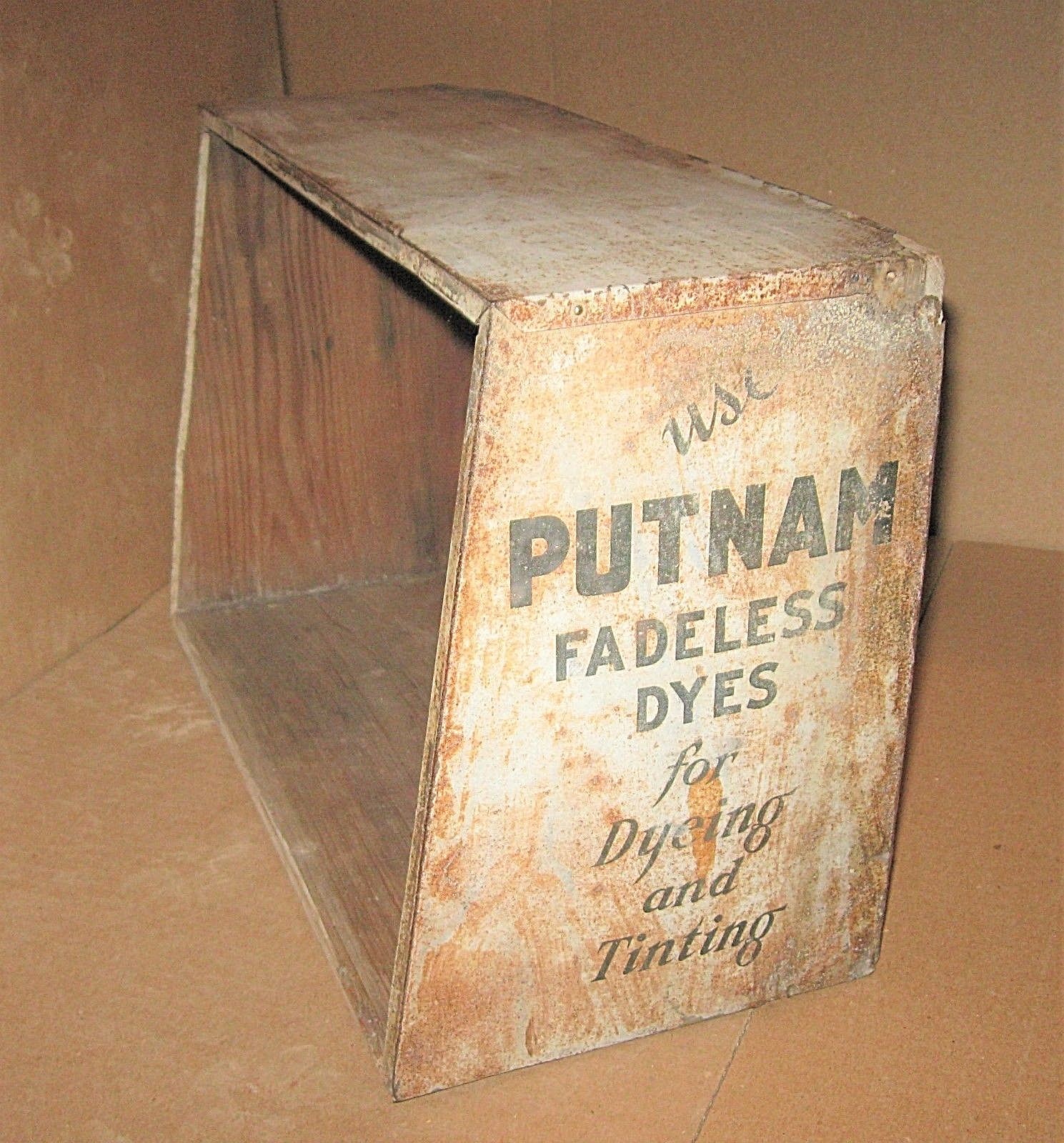 Early to Mid 1900s PUTNAM DYES General Store Counter Top DISPLAY CABINET