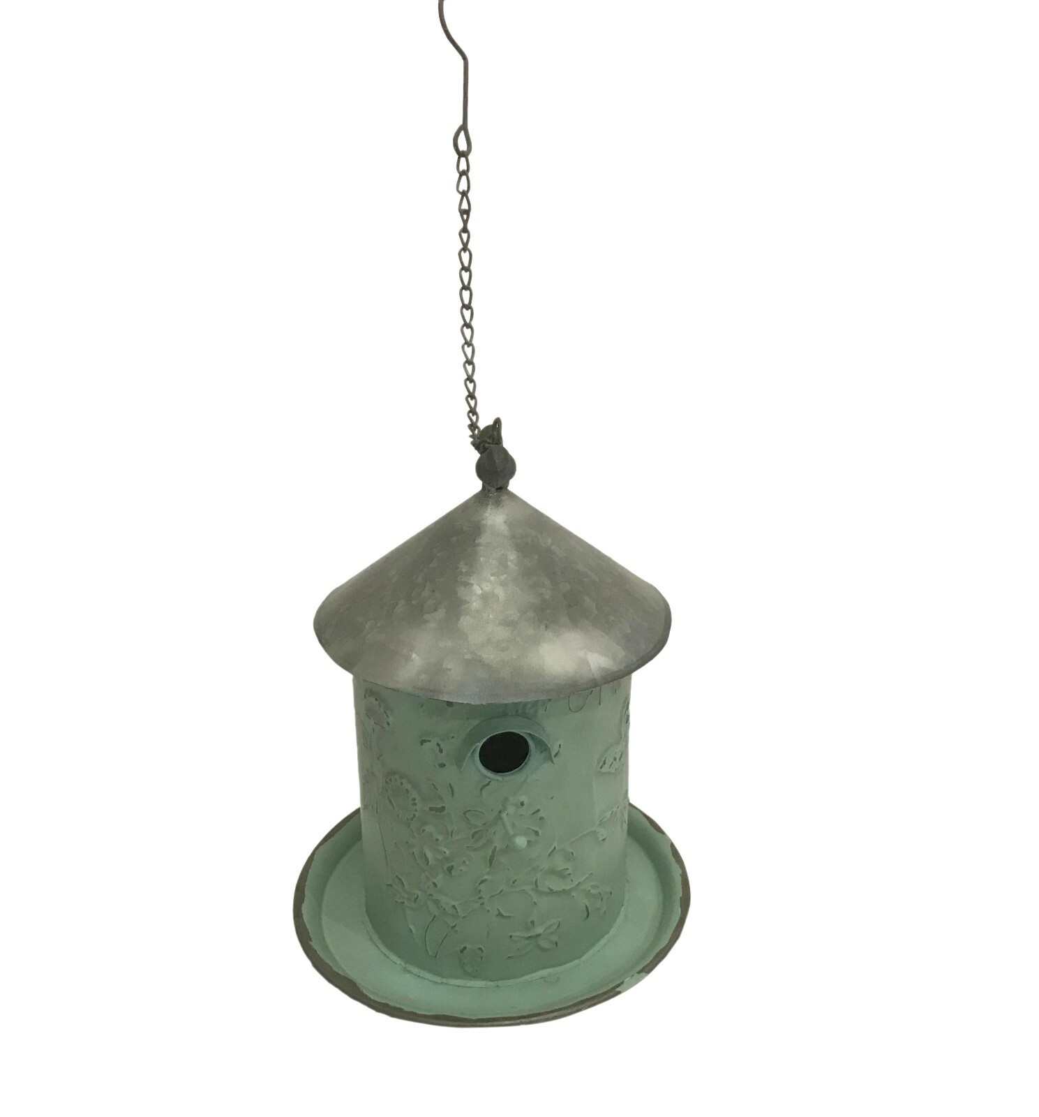 All Chic Metal Greenhouse Shed Style Bird Feeder Garden Decoration Planter