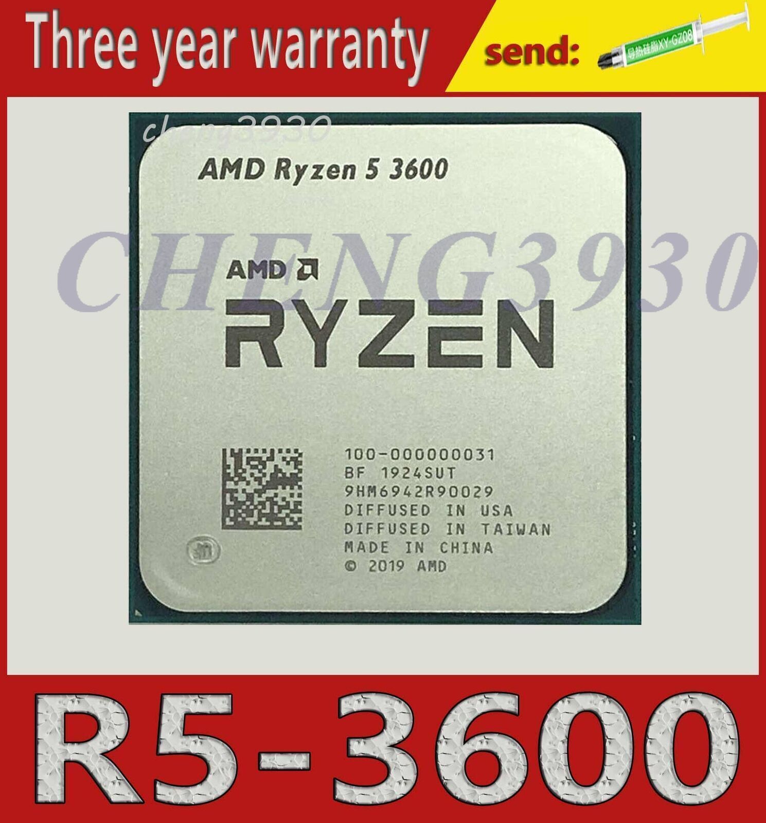 AMD Ryzen 5 3600 R5 3600 Six core Twelve Thread 3.6GHz/32M AM4CPU processor | eBay AMD Ryzen 5 3600 R5 3600 Six core Twelve Thread 3.6GHz/32M AM4CPU processor | eBay