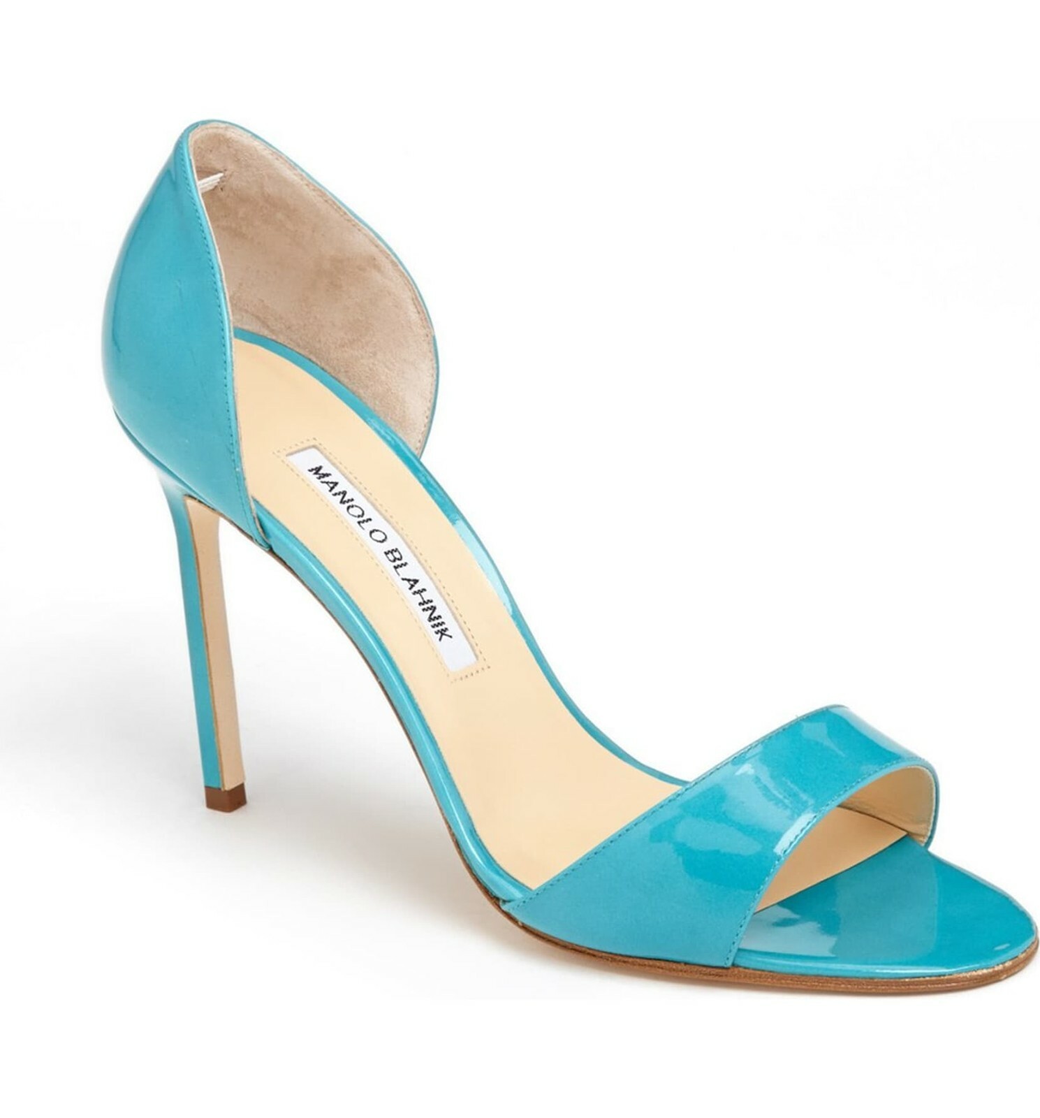 princo✩MANOLO BLAHNIK MANOLO BLAHNIK CATALINA ICONIC TURQUOISE PATENT PUMPS 38.5