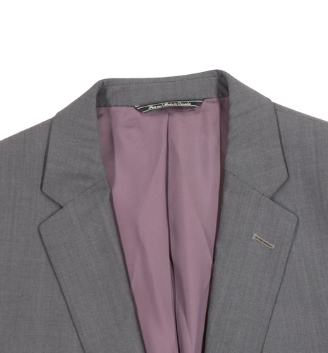 Men's 42 L Jack Victor Primavera Vitale Barberis Canonico Gray 120's Wool Blazer