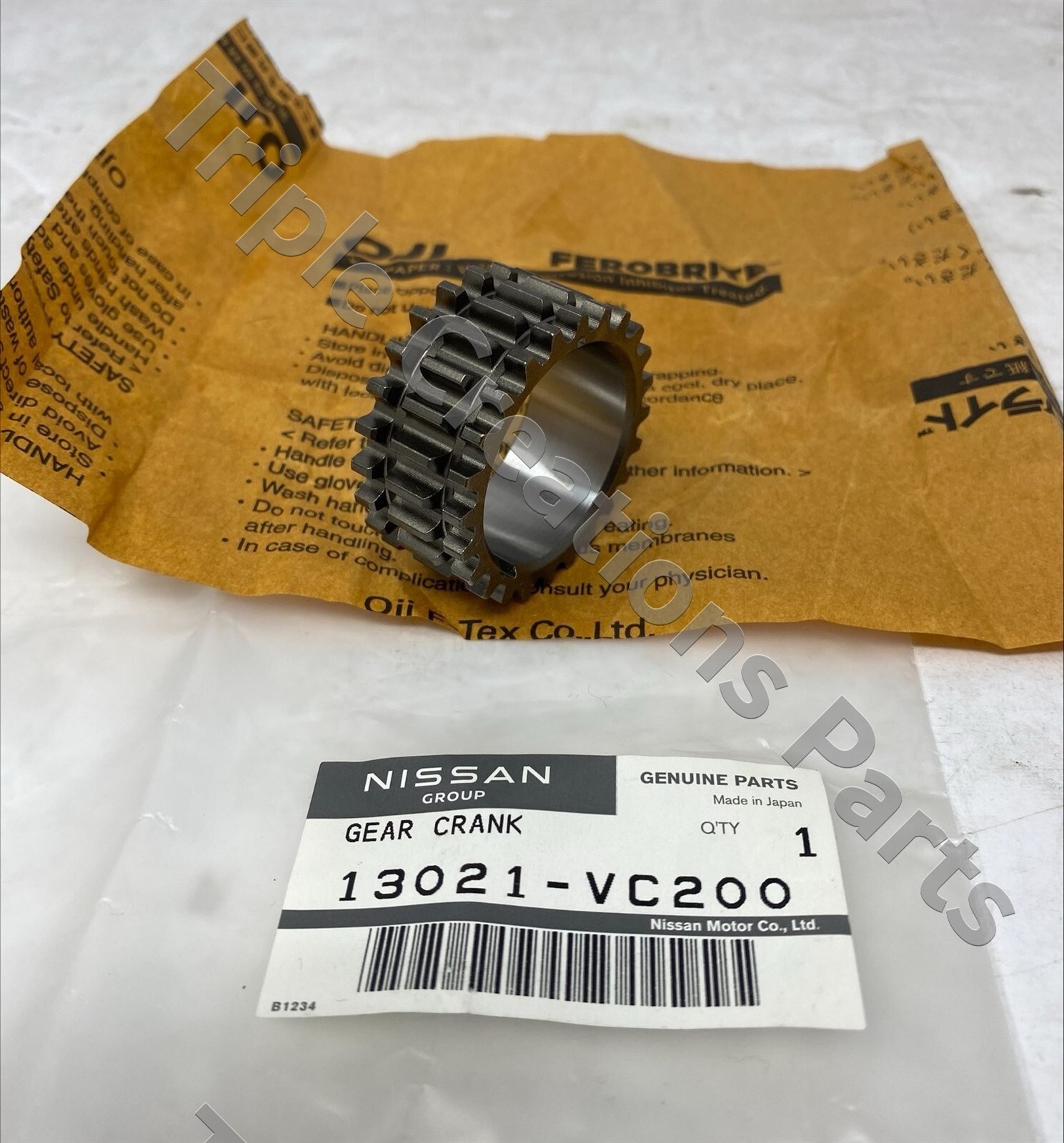 tag Genuine Nissan OEM 13021-VC200 SPROCKET-CRANKSHAFT