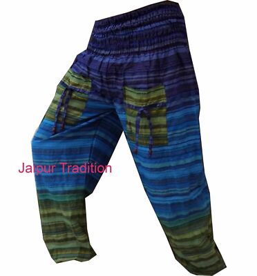Harem Pants Cotton Trouser Elastic Waist Pants Yoga pants Baggy with Pocket