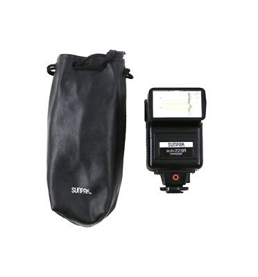 Sunpak Auto 22SR Thyristor Electronic Flash shoe mounted Made in Japan - tested