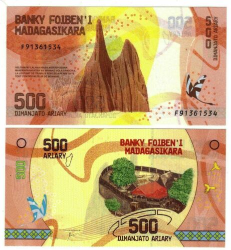 Madagaskar Banknote 500 Ariary 2017 P-99 Münzen & Papiergeld aus Afrika UNC.