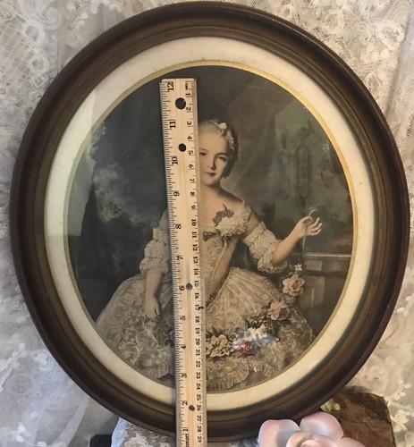 Antique PRINT Victorian Style Wood FRAMED Approx 12