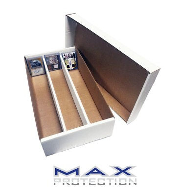 10-Pk Max Pro Super Shoe 3000ct Trading Card Storage Box Holds Toploads USA Made