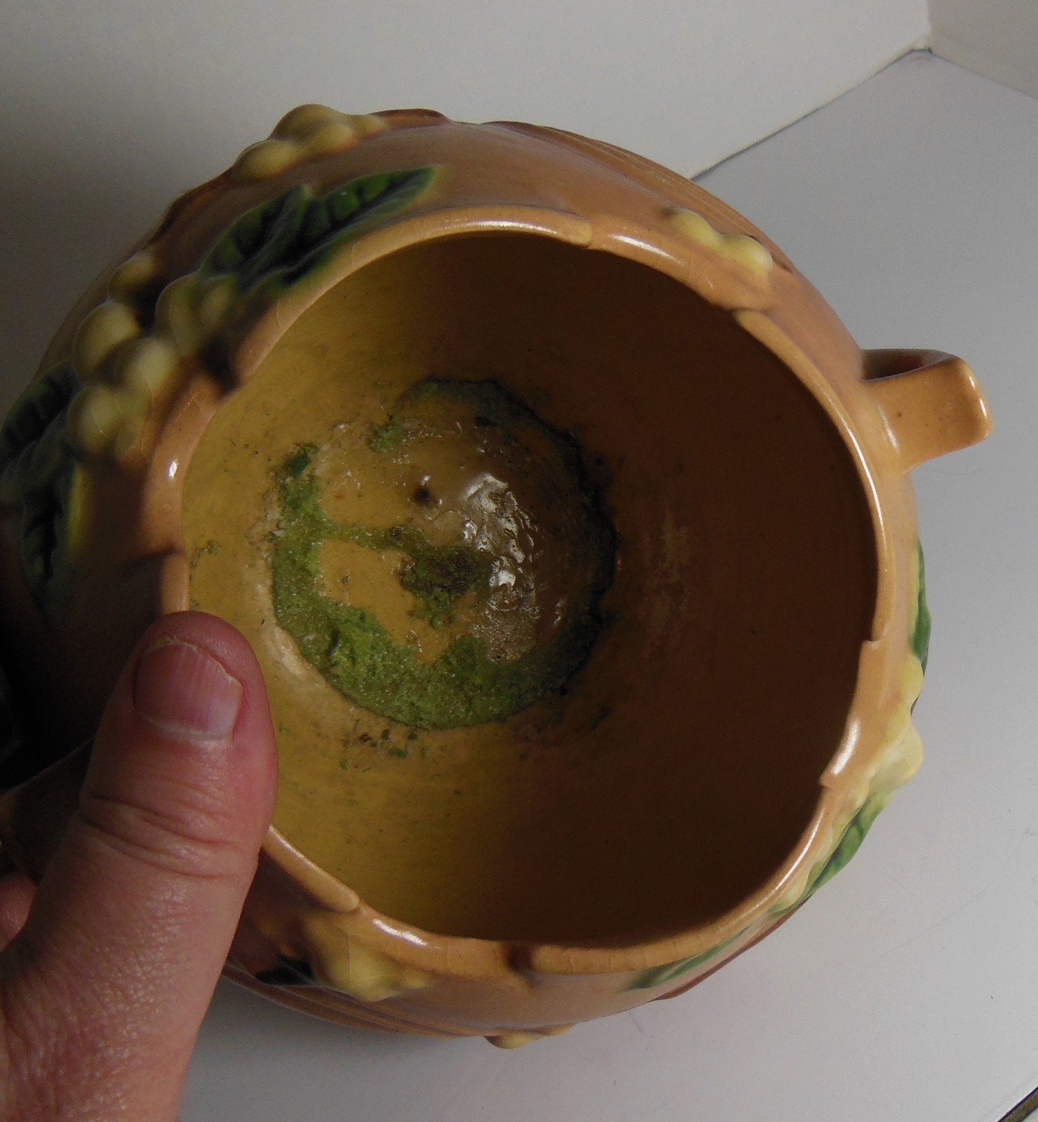 Vintage 1940's Roseville Art Pottery Pink Snowberry Jardiniere Planter Bowl 1RB5