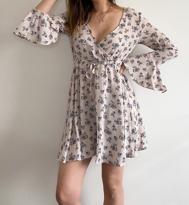 Womens Ladies Stunning Winter Flowers Dress Honey-K Size ML Free Shipping