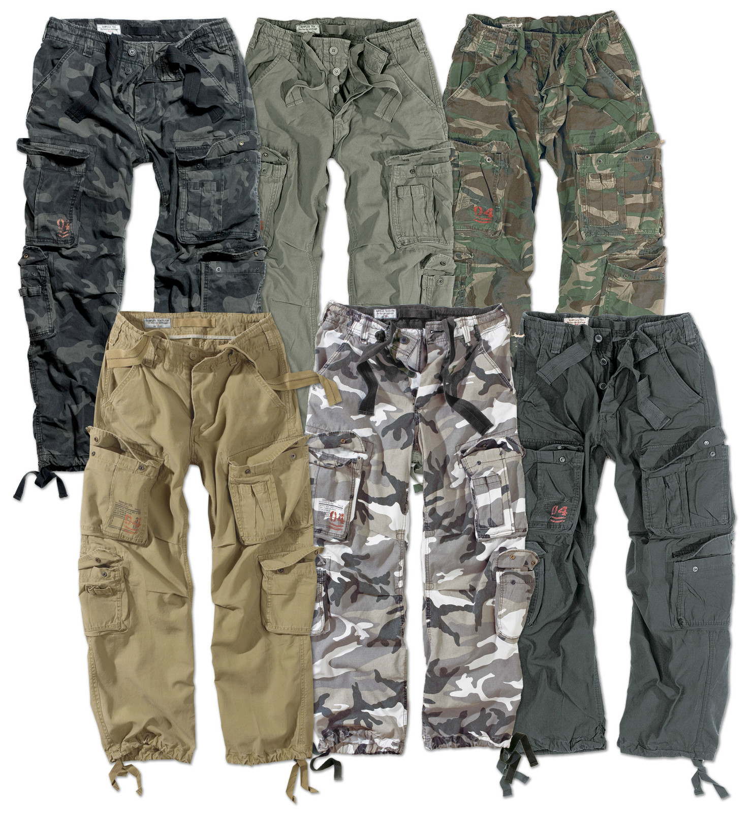 SURPLUS AIRBORNE MILITARY CARGO TROUSERS MENS ARMY VINTAGE COMBAT WORKWEAR PANTS | eBay