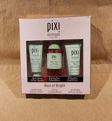 Pixi Skintreats 'Best of Bright' 3 PC Travel Set-Pls Read NEW