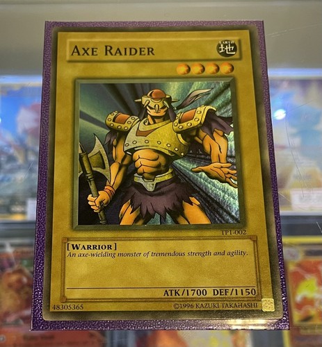 Yugioh Axe Raider TP1-002 Tournament Pack 1 Faded Misprint