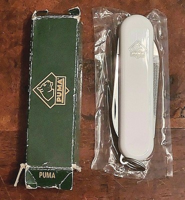 VINTAGE 1970 PUMA WERK D-5650 SOLINGEN GERMANY FOLDING POCKET KNIFE ORIGINAL BOX